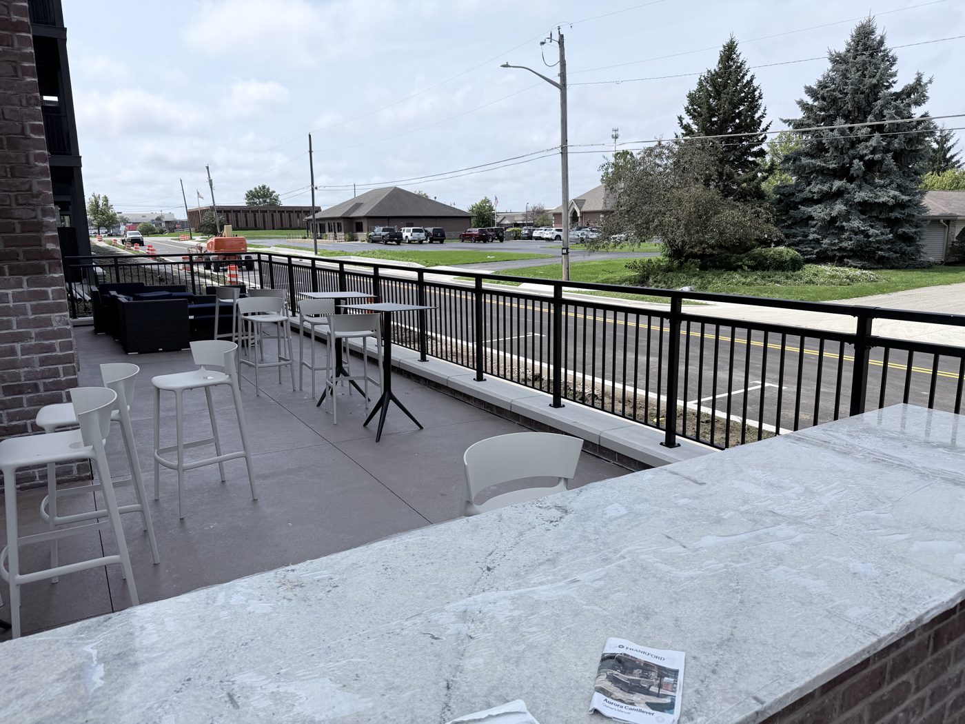 Aluminum balcony railing at The Elwood, Kokomo, IN
