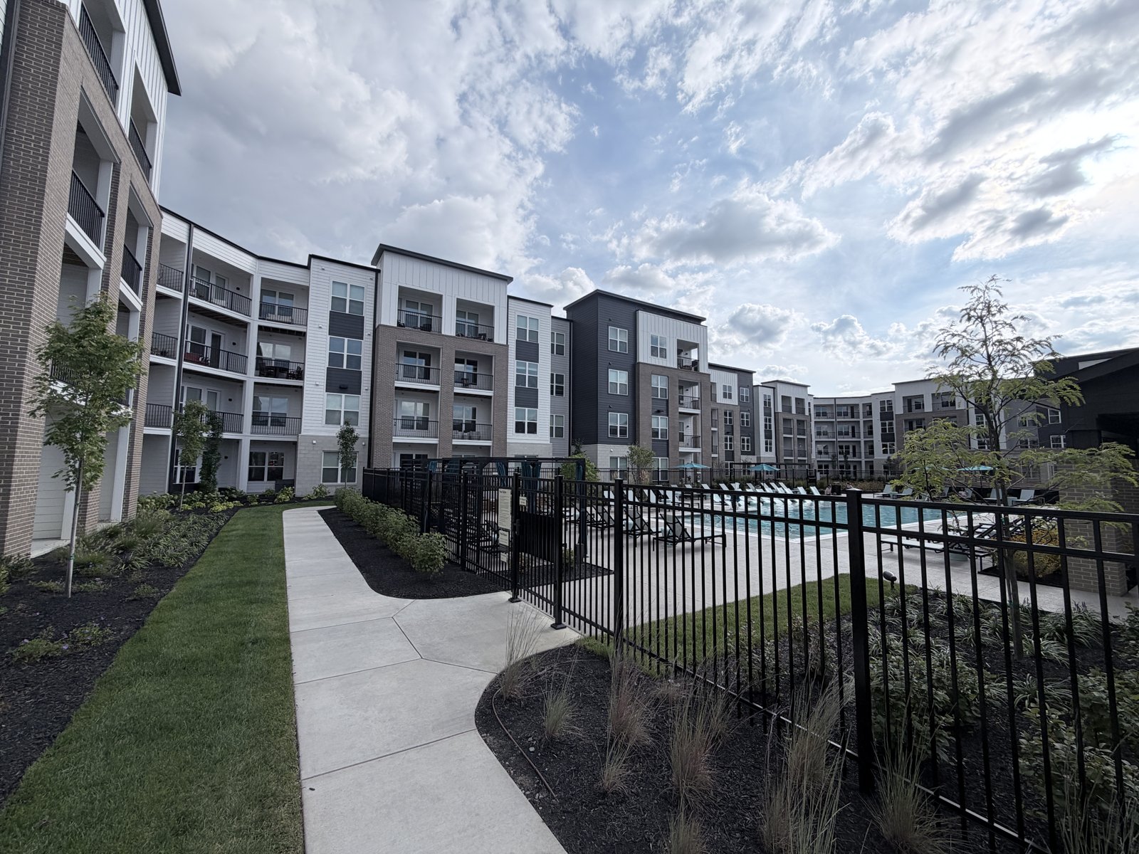 Aluminum balcony railing at Urbano Way, Pittsburgh, PA